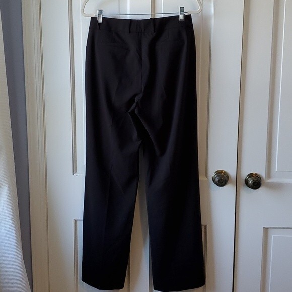 TAHARI ASL BLACK HIGH RISE PANTS STRAIGHT LEG SZ 8 CLASSIC CONTEMPORARY CAPSULE - Picture 3 of 7